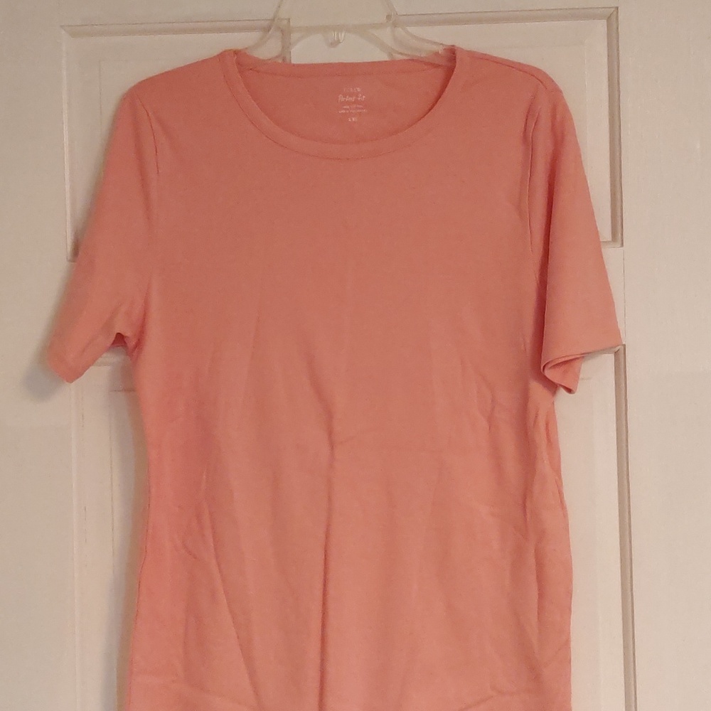 NWOT J Crew Slim Perfect Pink T-Shirt